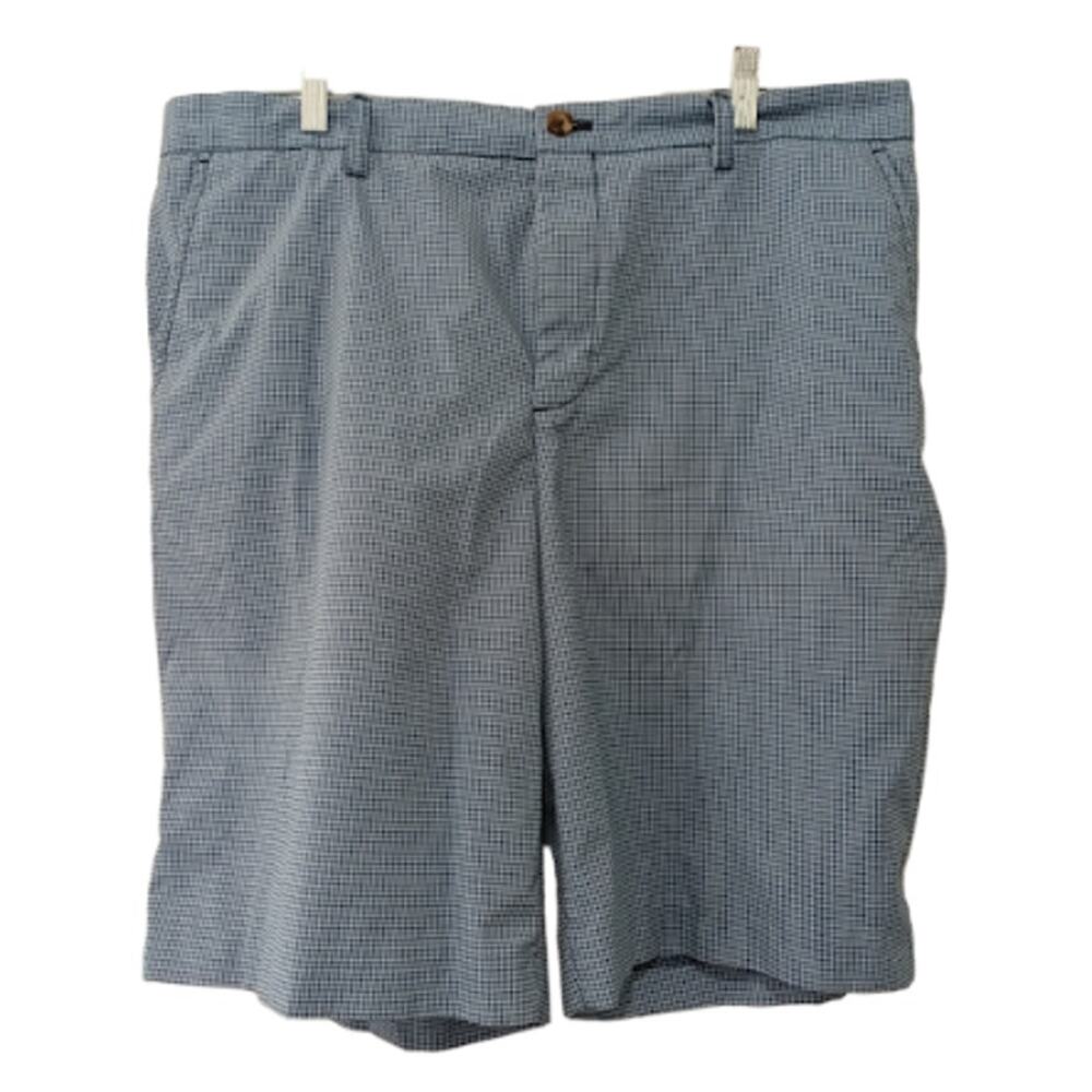 Men's Izod Golf Shorts Blue & White Check Size 36